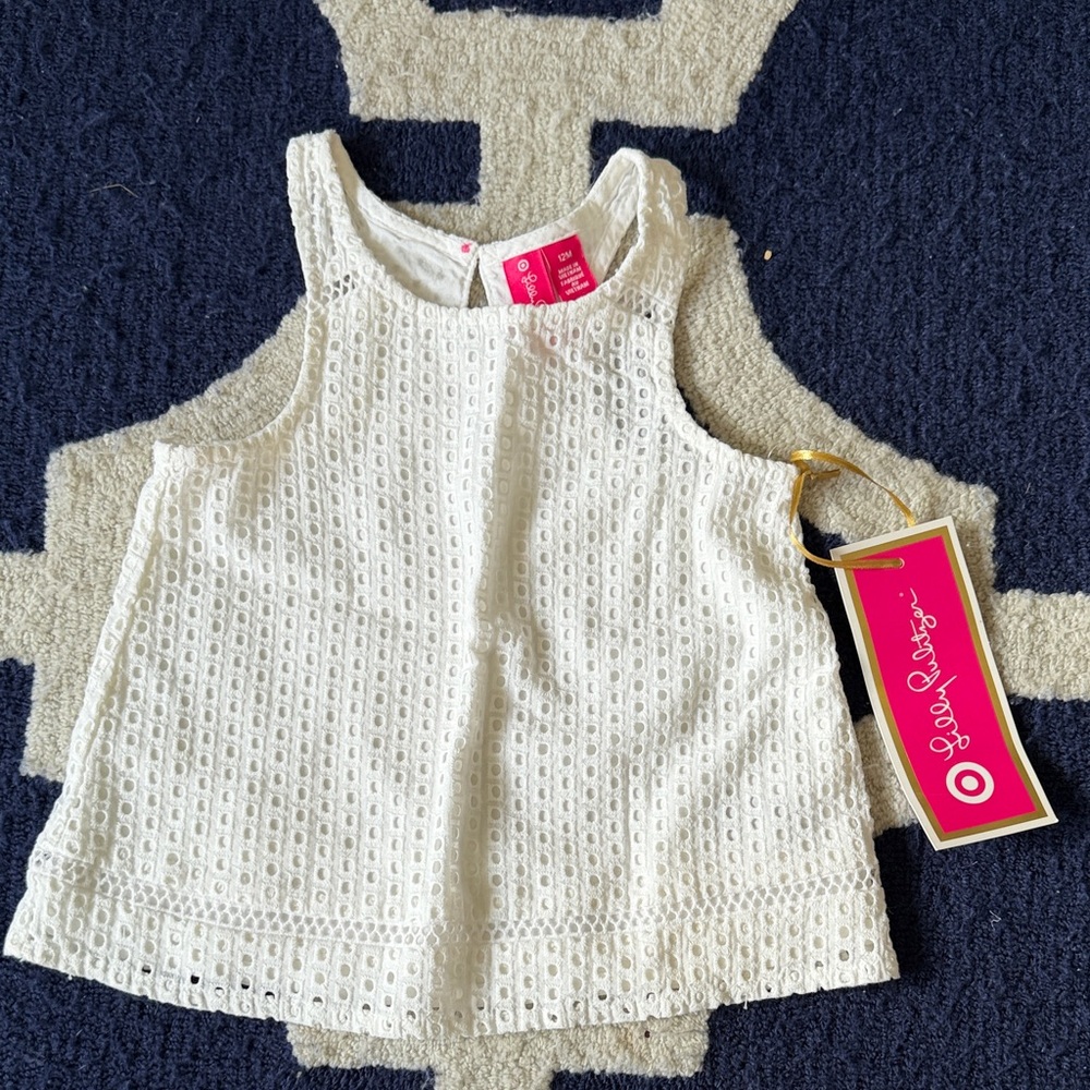 Lilly Pulitzer for Target White Eyelet Kids Top